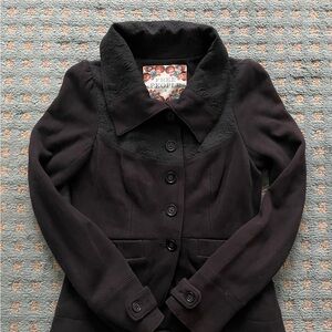 Free People Black Blazer